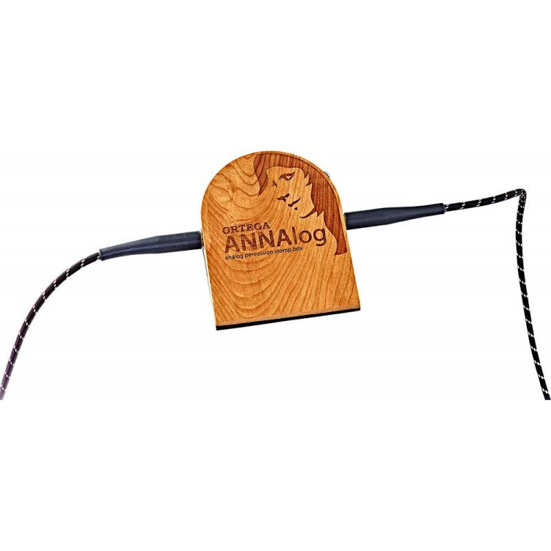 Pedale Annalog Ortega in legno basato su microfono piezoelettrificato, non necessita di alimentazione